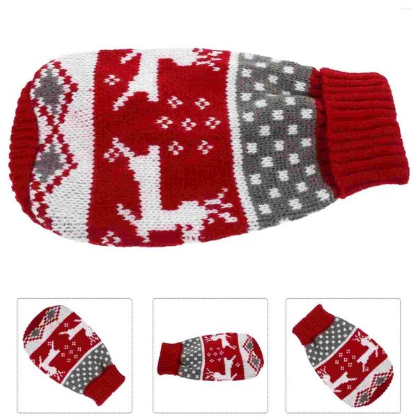 Костюмы для кошек, рождественский свитер для собак и оленей, вязаный рождественский теплый жилет для щенков