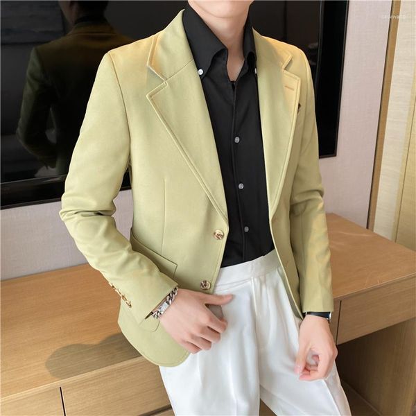 Herrenanzüge, 7 Farben, britischer Frühling/Sommer-Blazer, Senior Sense, koreanischer Slim-Fit, Business-Social-Büro-Anzug, Jacke, Herren, lässig, Bankett-Smoking