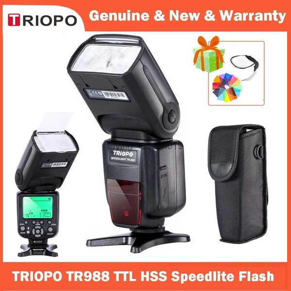Вспышки Triopo TR-988 TTL Высокоскоростная синхронизация Профессиональная камера Flash Speedlite для цифровых зеркальных фотокамер 6D 60D 550D 600D YQ231003