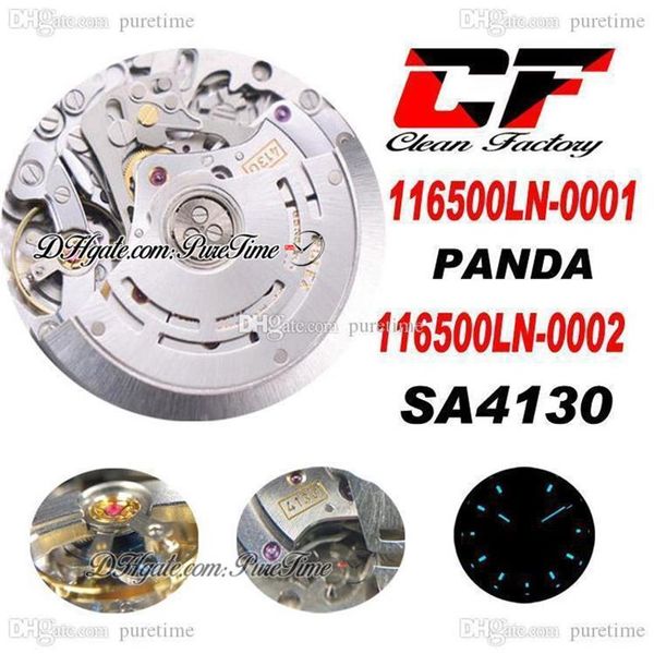 Clean CF V3 116500 SA4130 Automatik-Chronograph Herrenuhr, schwarze Keramiklünette, weißes Zifferblatt, 904L Oystersteel-Armband, Super Edition332V