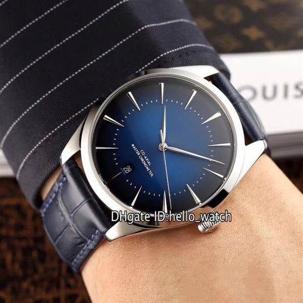 Luxury Limited 39 cassa in acciaio da 5 mm quadrante D-Buel 511 13 40 20 03 001 Miyota 8215A orologio automatico da uomo cinturino in pelle blu orologi Hell2580