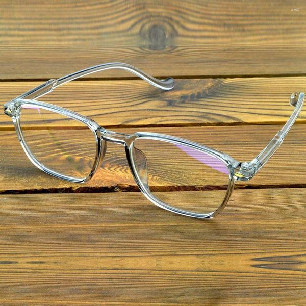 Sonnenbrille Männer Mode Transparent TR90 Leichte Flexible Rechteck Brillen Lesebrille 0,75 BIS 6
