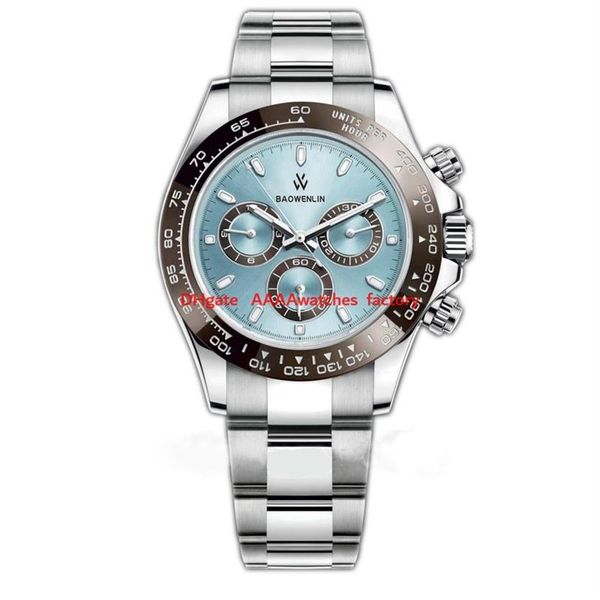 2021 Top Relógios Homens Relógio de Cerâmica Designe Rmontre de Luxe Crown Automático Sport Bezel Mecânico Azul Preto Auto-Vento Pulso Watche229V