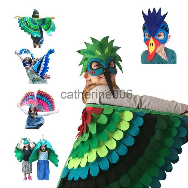 Occasioni speciali Costume di Halloween per bambini Gufo Ala di uccello con maschera Costume di Haloween Ragazzo e ragazza Fantasia animale Vestito da notte Bambino Nuovi regali Bambino x1004