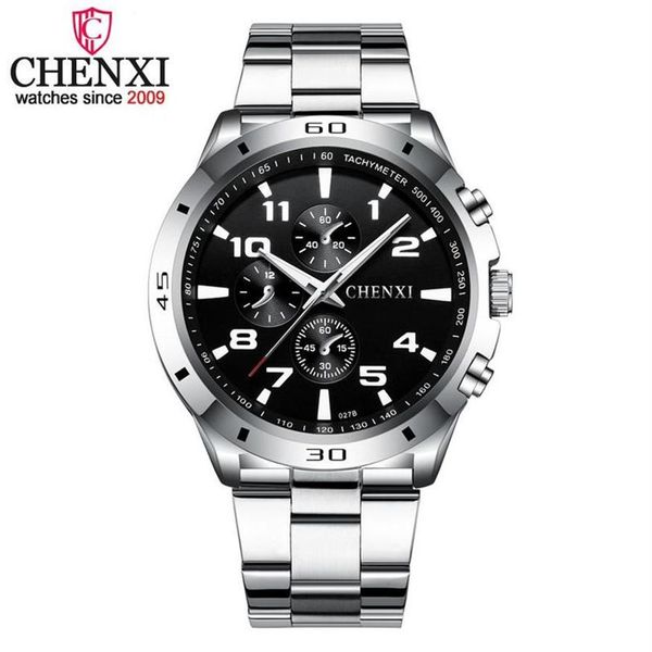 Chenxi marca superior original relógios masculinos moda casual negócios masculino relógio de pulso aço inoxidável quartzo homem relógio relogio masculino342l