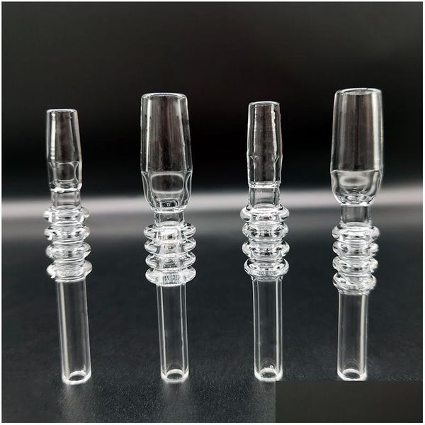 Raucherpfeifen 10mm 14mm 18mm Quarzspitze Zubehör für Nektarsammler Kit DAB ST Tube Tropfspitzen Glas Wasserbongs Partner vs Cera DH9EA