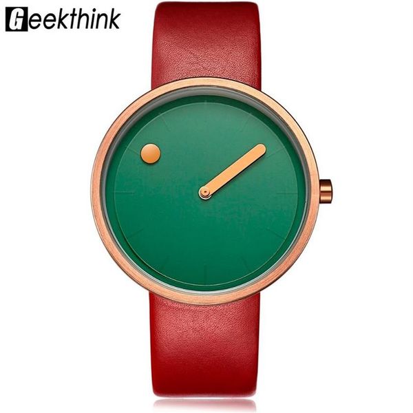 Роскошный дизайнерский бренд Кварцевые часы Женские кожаные повседневные женские простые наручные часы для девочек Часы женские креативный подарок Relogio SH1907303307