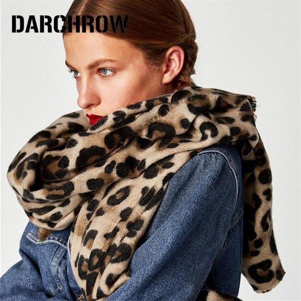 Darchrow leopar baskılı eşarp kadın kış battaniyesi fular sıcak yumuşak kekmir kalınlaştırıcı şallar kadınlar için eşarplar lady220b