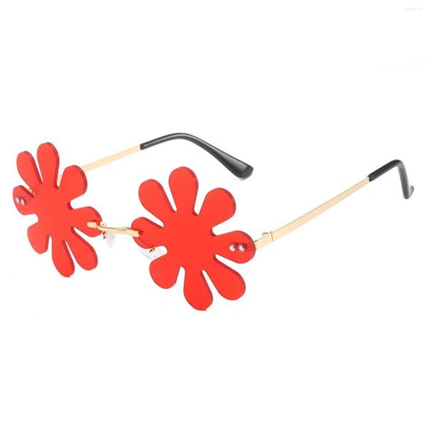 Солнцезащитные очки в форме цветка, забавный креативный дизайн, несколько вариантов цвета для детей и взрослых, реквизит для пляжной вечеринки