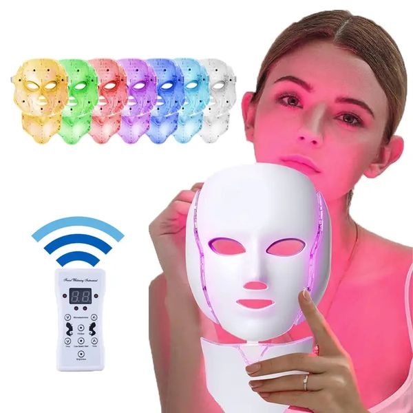 Gençleştirilmiş cilt için 7 renk LED Yüz Maskesi - Kadınlar ve arkadaşlar için mükemmel bir hediye