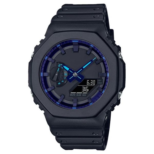 Relógio digital masculino de quartzo, relógio esportivo com montagem destacável, à prova d'água, display led, série carvalho, 8 cores 284s