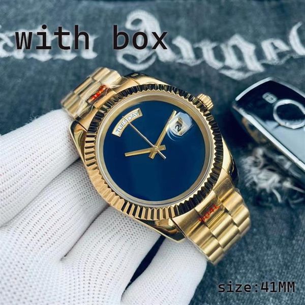 Мужские женские часы дизайнерские роскошные бриллиантовые римские цифровые золотые часы с автоматическим механизмом, размер 41 мм, материал из нержавеющей стали, неувядаемый 296I