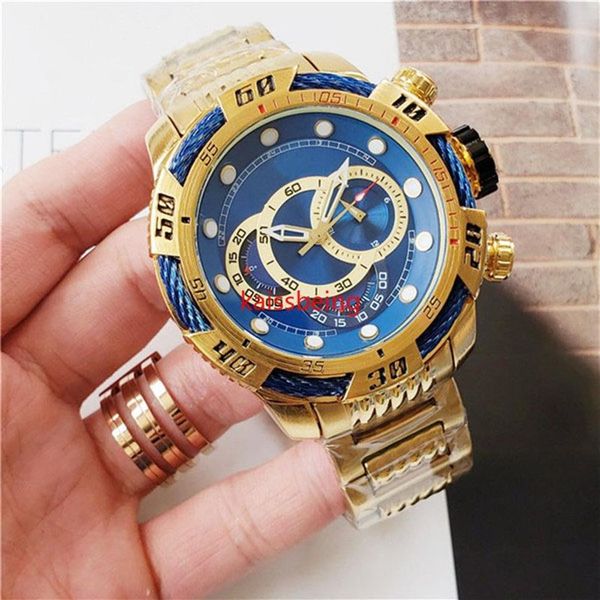 2021 SUBAQUA ouro azul aço inoxidável quartzo masculino moda negócios invicto relógio reloj drop237p