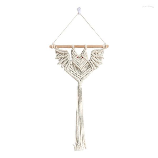 Tapeçarias Interior Wall Planter Titular Mão Tecido Bat Macrame Display Organizador Vaso de Flores para Porta Sala de estar