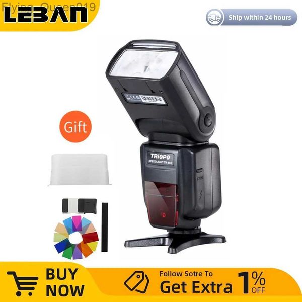 Flash Heads Triopo TTL HSS Yüksek Hız Senkronizasyon Kamera TR-988 Speedlite Flash ve 6D 60D 550D 600D D700 D800 Dijital SLR Kamera YQ231004