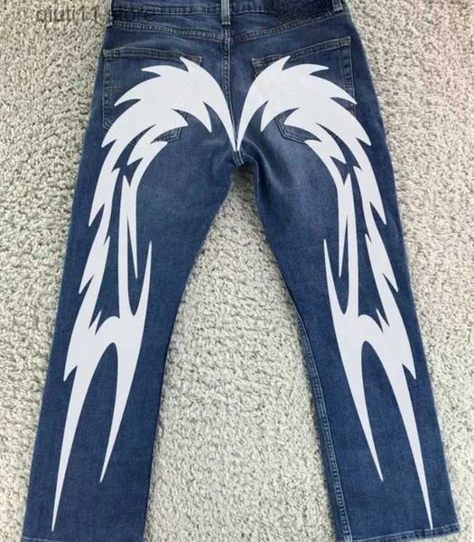 Jeans da uomo Y2k jeans larghi donna Hip Hop stampato pantaloni neri uomo donna 2023 nuova tendenza moda punk jeans larghi gamba larga donna streetwear T231003