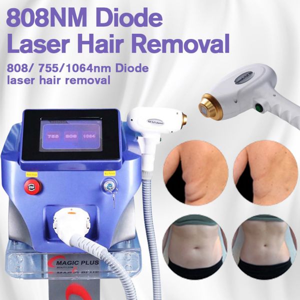 Outros equipamentos de beleza máquina de remoção de cabelo dois alças único comprimento de onda diodo laser absorção sucção a maior potência