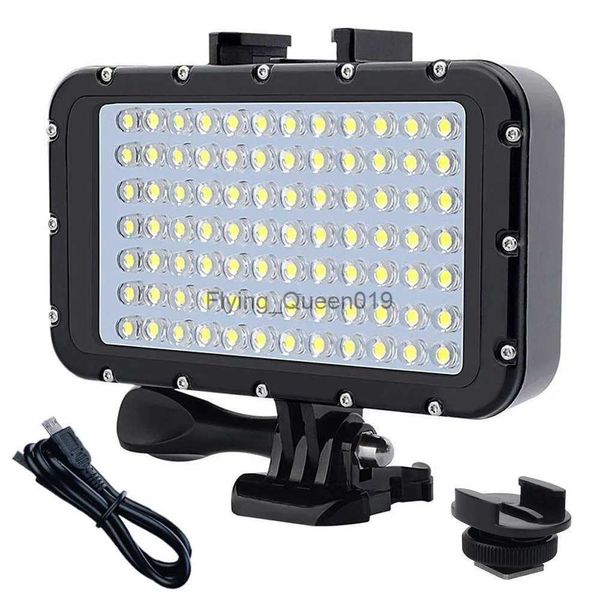 Flash Kafalar LED Yüksek Güçlü Dimmable Su Geçirmez LED Video Işığı Su Altındaki 164ft (50m) Kahraman 11 12 10 Xiaoyi Yi SLR Kamera YQ231003