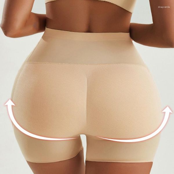 Damen Shapers Niedrige Taille Sexy Nahtlose Polsterung Höschen Gesäß Lifter Enhancer Hüften Push Up Unterwäsche Kompressionsshorts