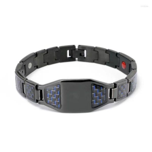 Armreif Herren Titanstahl Magnetblöcke Armband Armband Germanium Armband für Arthritis-Schmerz-Grade-Schmuck