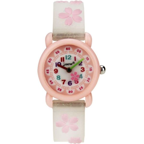 JNEW брендовые кварцевые детские часы с милыми мультфильмами для мальчиков и девочек, студенческие часы, удобный силиконовый ремешок, наручные часы ярких цветов257k