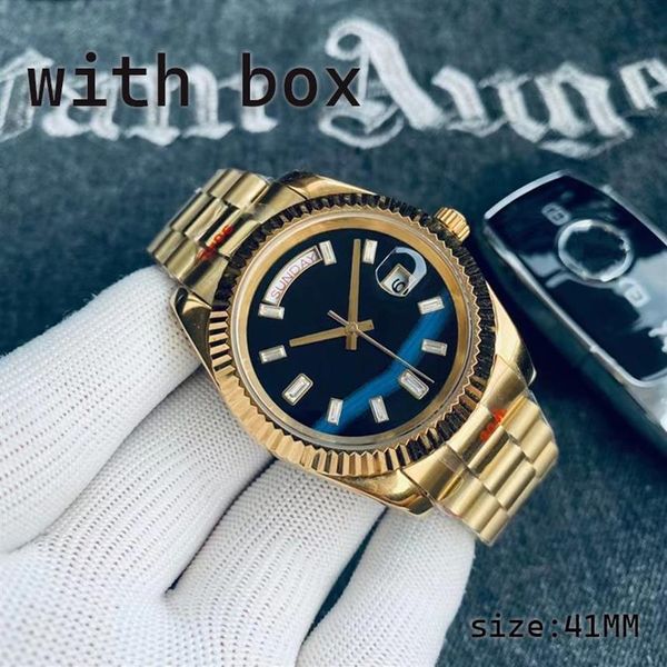 Мужские женские часы дизайнерские роскошные бриллиантовые римские цифровые часы с автоматическим механизмом, размер 41 мм, материал из нержавеющей стали, неувядаемый Water270b