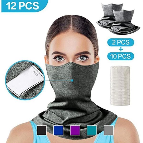 Copri collo sciarpa multifunzionale ciclismo anti-uv con filtro di sicurezza Bandana271E lavabile