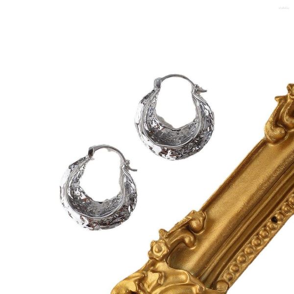 Boucles d'oreilles créoles en laiton plaqué or véritable 18 carats, bijoux de pâques, Style Celi français, Vintage, fait à la main, mode irrégulière, Super