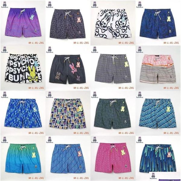 Shorts masculinos moda suor praia skl coelho psico coelho surf secagem rápida estilo europeu e americano yoga booty para gota 255n