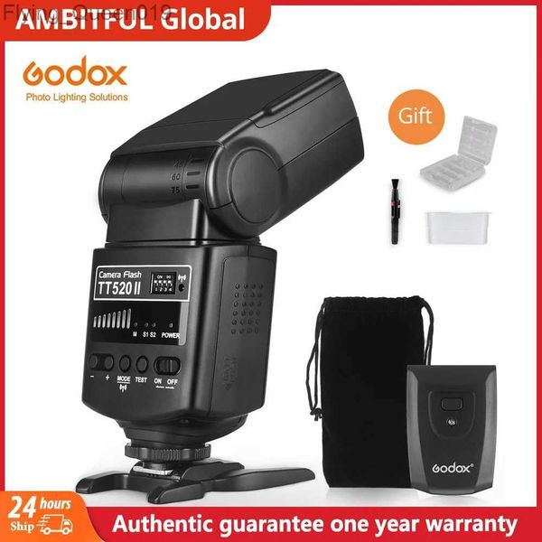 Вспышки Godox TT520 II Flash TT520II со встроенным беспроводным сигналом 433 МГц + комплект передатчика для зеркальных камер Pentax Olympus YQ231004