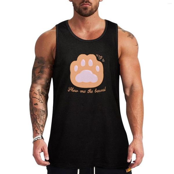 Canotte da uomo Show Me The Beans! (Ginger) T-shirt da uomo con gilet superiore per canottiere senza maniche