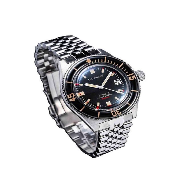 Hochwertige Taucher-Automatikuhr im Fifty Fathoms-Stil, Saphir-Leuchtlünette, 20ATM-Marine-Armbanduhr219i