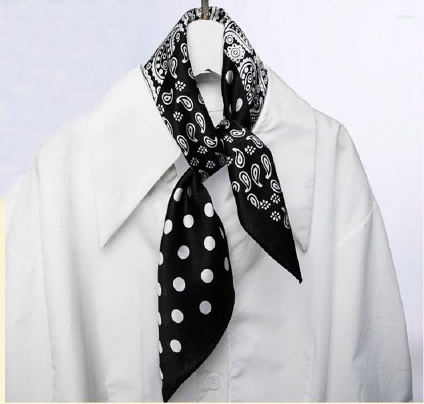 Шарфы мужские 100 шелковый шарф галстук винтажный квадратный шейный платок с узором пейсли глушители обертывания для волос черный красный