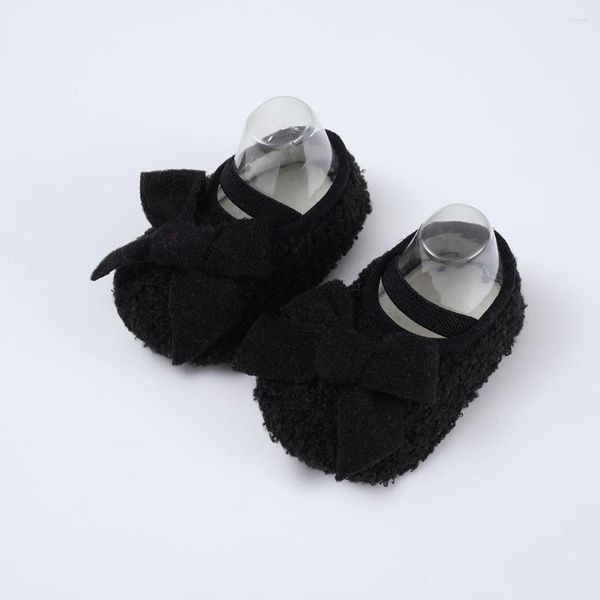 Primeiros caminhantes Bow Knot Baby Walking Shoes com solas macias 0-6-12 meses de idade menina bebê pré passo primavera e outono estilo princesa 0-1 anos