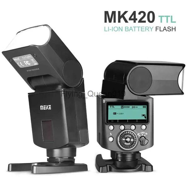 Головки вспышки Meike MK420N TTL с литий-ионным аккумулятором для камеры Вспышка Speedlite с ЖК-дисплеем, совместимая с Nikon D850 D810 D3400 D3300 D3500 Z6 Z7 YQ231003