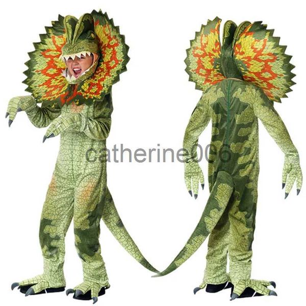 Occasioni speciali Costumi di Halloween per bambini Ragazze Ragazzi Triceratops Cosplay Tuta per bambini Puntelli di carnevale di Halloween Purim Party Dinosauro Cosplay x1004