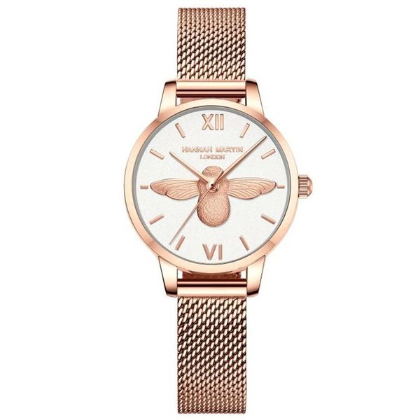 Relógios de pulso moda única senhoras relógio mulheres relógios 2021 designer 3d abelha rosto 3atm água resistente japão quartzo movimento252w