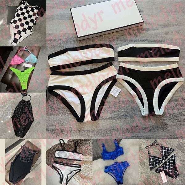 Kadınlar Seksi Bikini Set Marka Mektubu Mayo İçi Boş Tek Parça Mayo Yaz Tatil Plajı Giyim197c