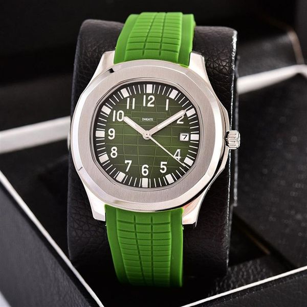 Relógio para movimento masculino relógios de luxo relógios de luxo 41mm pulseira de borracha relógio de aço inoxidável gram safira vidro à prova d' água montres mo328g