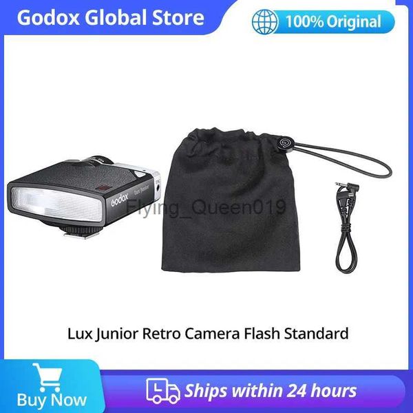 Flash Heads Godox Lux Junior Camera Flash GN12 6000K200K 7 Seviye Fujifilm Olympus Kamera için Flash Speedlite Tetikleyici YQ231003