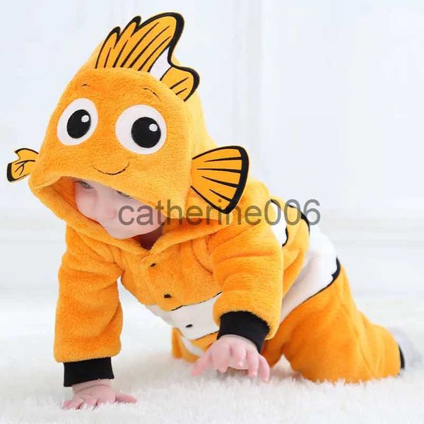 Ocasiões especiais Cosplay Roupas Bebê Romper Onesie Infantil Menino Menina Dos Desenhos Animados Nemo Bebê Onesie Ropa Bebe Macacão Onesie Inverno Roupa Macia Traje x1004