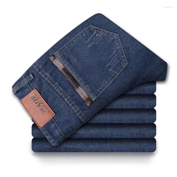 Pantaloni jeans da uomo primaverili di grandi dimensioni Pantaloni a gamba dritta