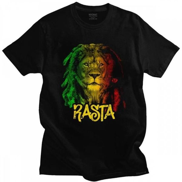 Homens camisetas Jamaica Bandeira Rasta Camiseta Homens Algodão Lazer T-shirt Streetwear Hip Hop Camiseta Manga Curta Orgulho Jamaicano Te307P