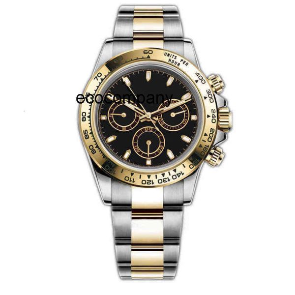 Relógio de pulso de luxo masculino relógio DAYTONASS 7750 cronógrafo movimento automático completo safira vidro série M116519 simples pulseira de aço prateado Master 4 HXOZ HXOZ