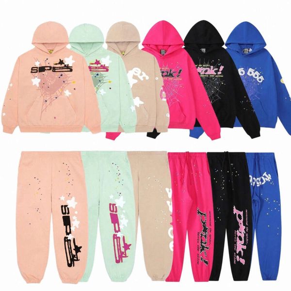 Spider Hoodie Designer Kapuzenpullover Herren 555 5der Sweatshirt Mann Pullover Young Thug 555555 Hoodies Luxus Damen Pink Spider Men Hoody Print Alle Arten von Mode