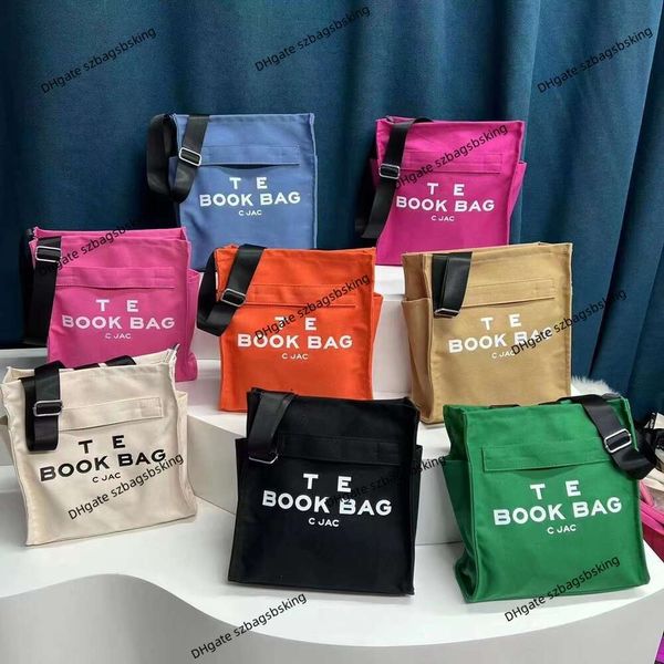 Bolsa de moda loja livro bolsa feminina 80% vendas por atacado de fábrica MarcJacob nova tendência bolsas de letras impressas clássicas com mochilas escolares de grande capacidade