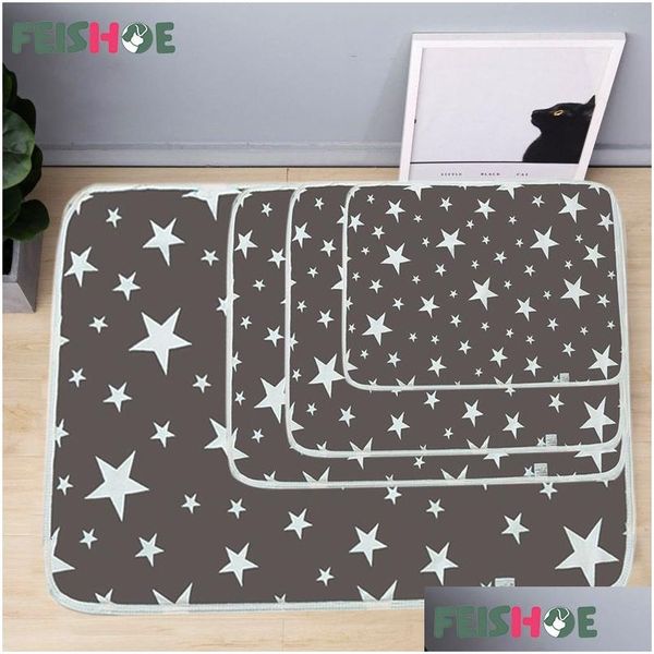 Zwinger Stifte Waschbar Pet Pee Pad Windel Matte Wiederverwendbare S Für Hunde Bett Urin Training Vier Jahreszeiten 221124 Drop Lieferung hause Garten Supp Dh6Hb