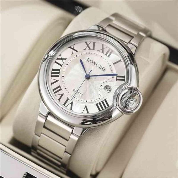 Ballon Bleu Women's Watch Watch Fashion Steel Band Quartz Versione impermeabile maschile e amanti Simple Tiktok Live bro284c