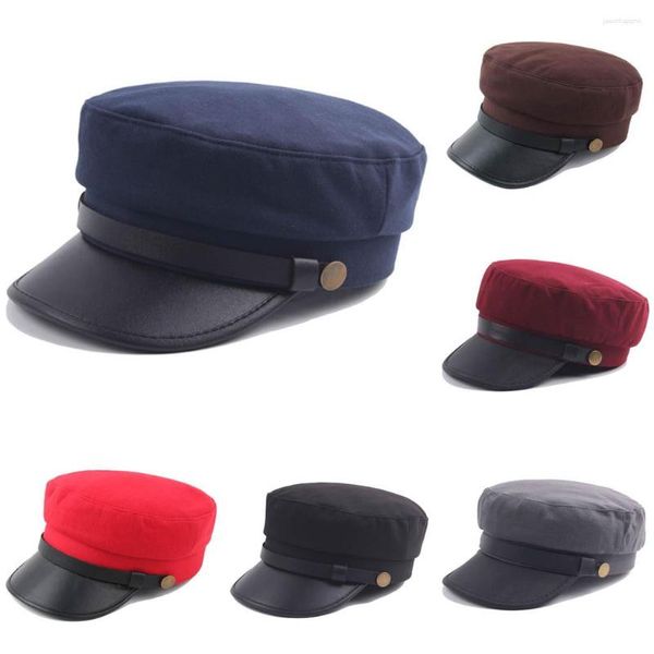 Berets Homens Vintage Cap Confortável Flat Women's Top Respirável e Boina Bonés de Beisebol Chapéu Casual Alta Qualidade