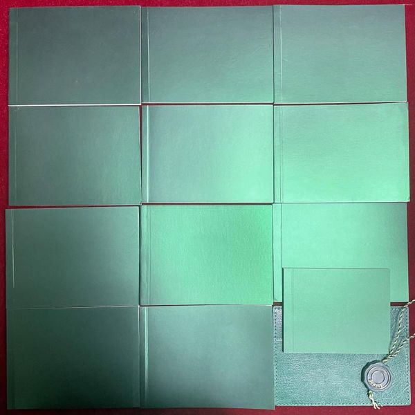 Коробки для часов Фабричный поставщик Оригинальная правильная соответствующая зеленая бумага-буклет для карточек с инструкциями Может быть изготовлена на заказ